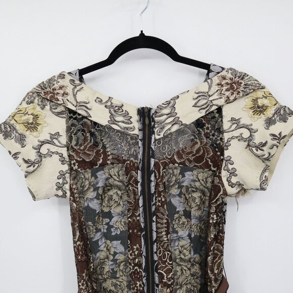 Beguile By Byron Lars Noemi Dress Womens 2 Brown Romantic Feminine Boho Coquette - Picture 11 of 16